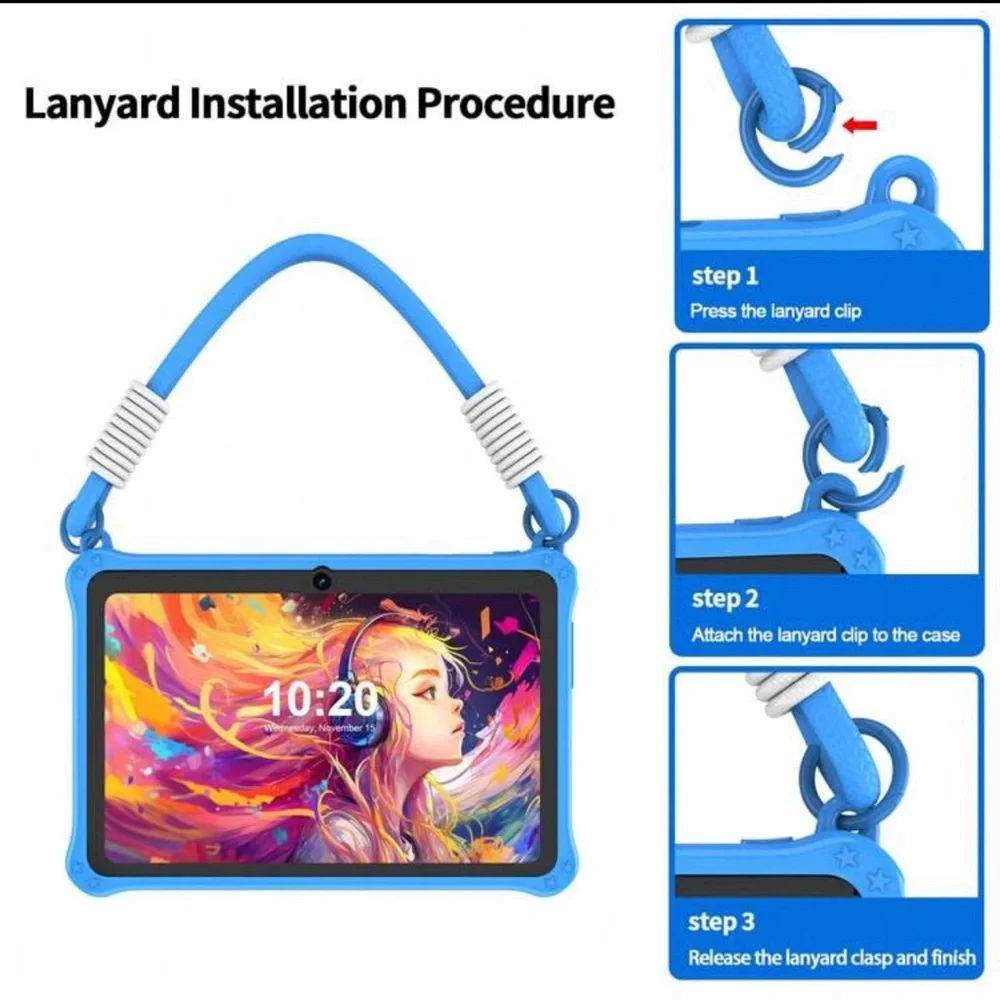 Kids Blue Tablet with Protective Case